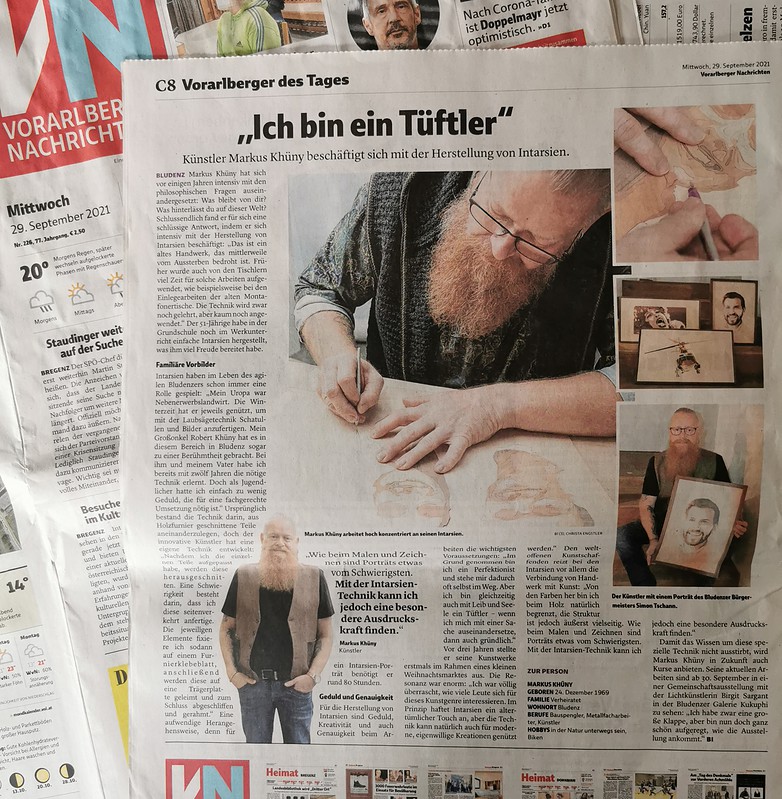 „Ich bin ein Tüftler“, Portrait in der VN, am 29. September 2021